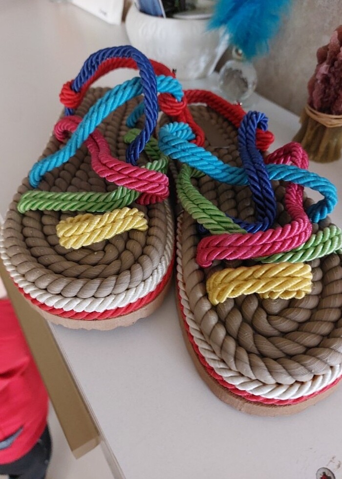 Hasır sandalet - Görsel 5