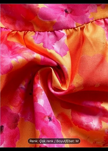 Pembe Renkli V Yakalı Fırfırlı Mini Elbise - Görsel 5