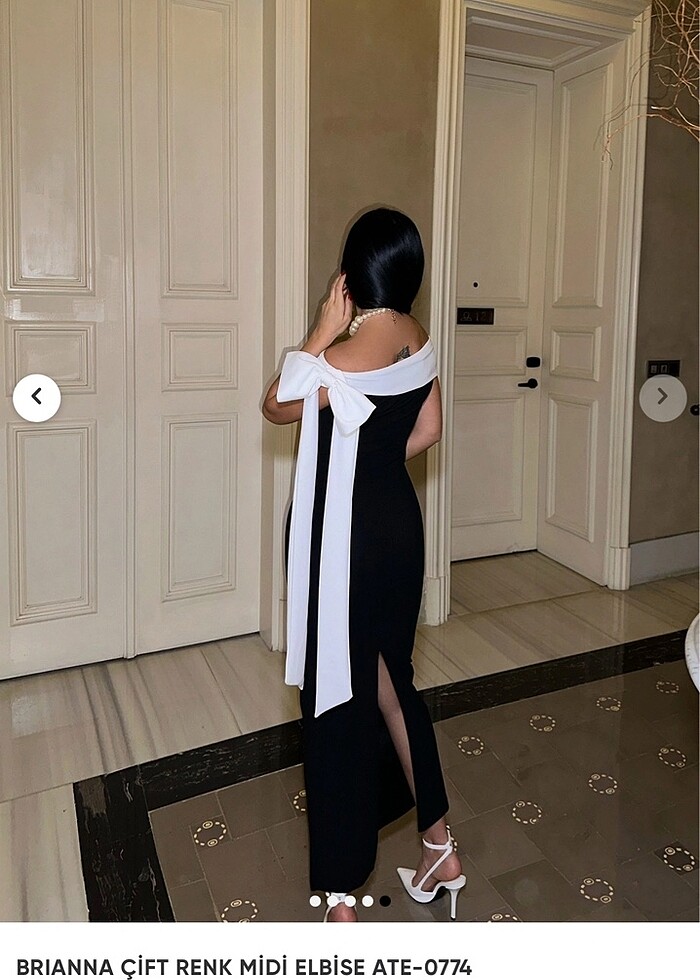 Fiyonk detaylı elbise - Görsel 2