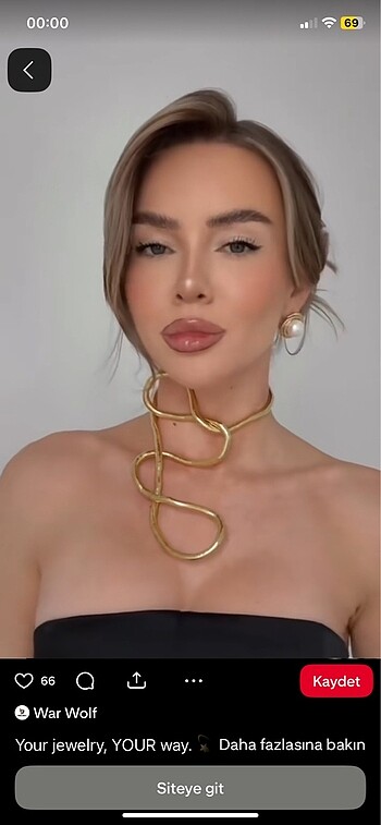 Beden Gold pinterest kolye