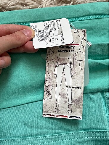 Kadın hamile su yeşili skinny pantolon - Görsel 3