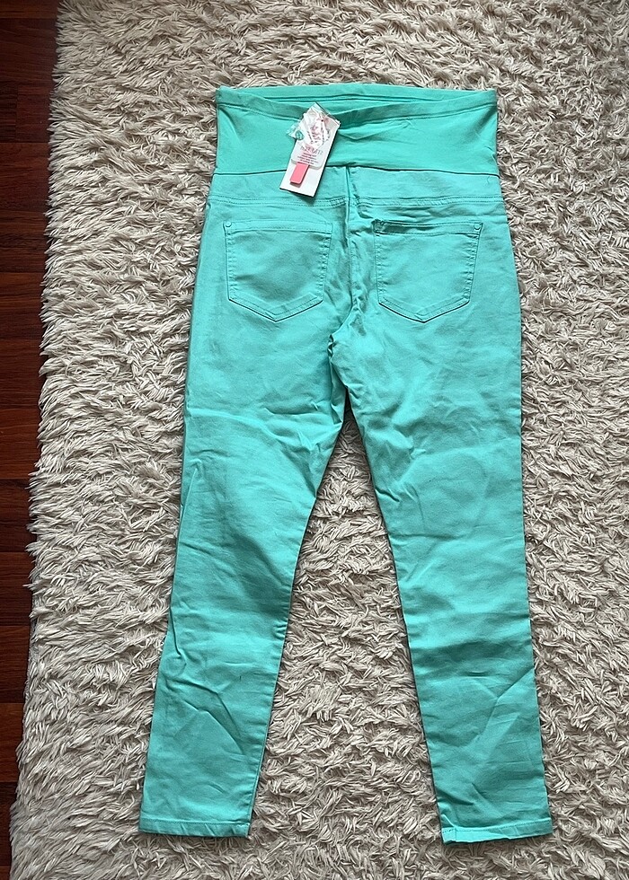 Kadın hamile su yeşili skinny pantolon - Görsel 2