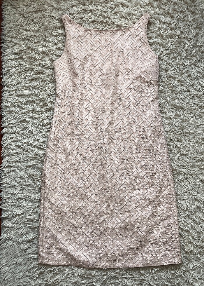 Kadın toz pembe mini elbise - Görsel 2