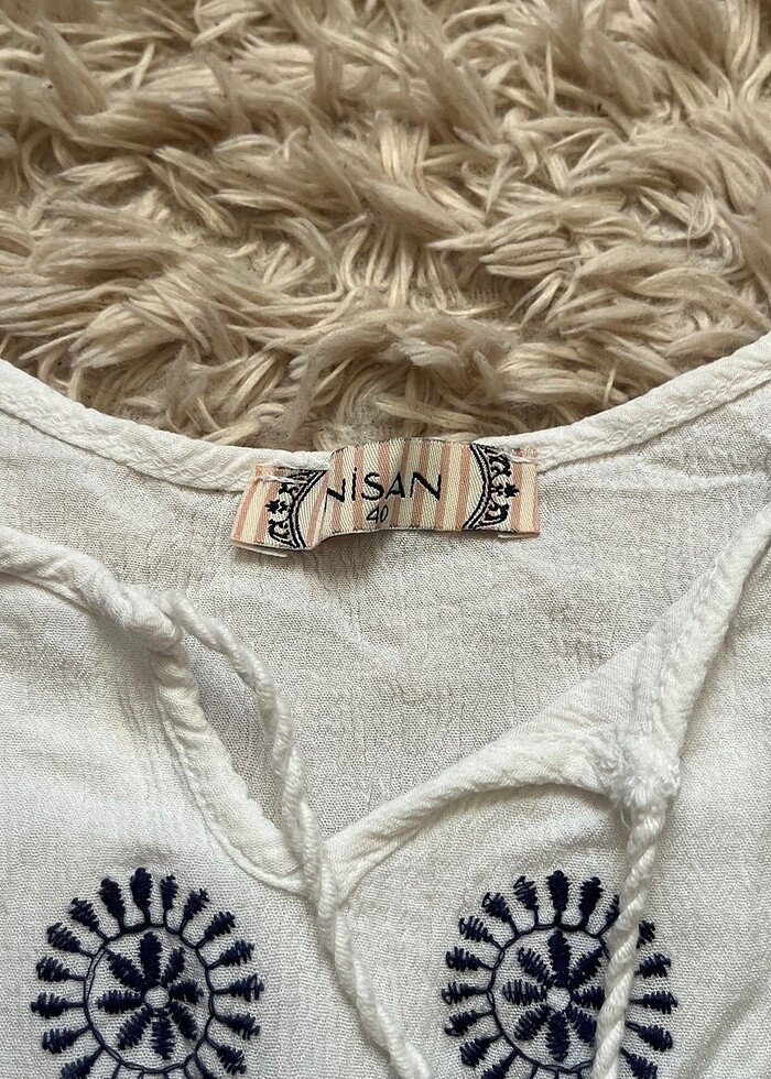 Kadın beyaz işlemeli etnik yazlık maxi elbise - Görsel 4