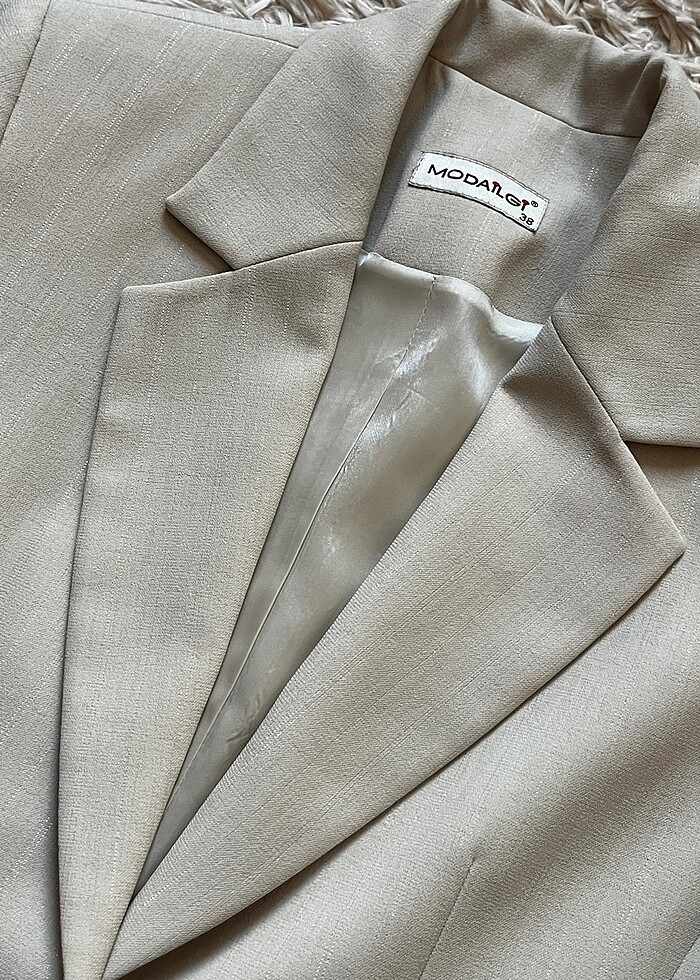 Kadın şık takım elbise ceketi blazer ceket - Görsel 3