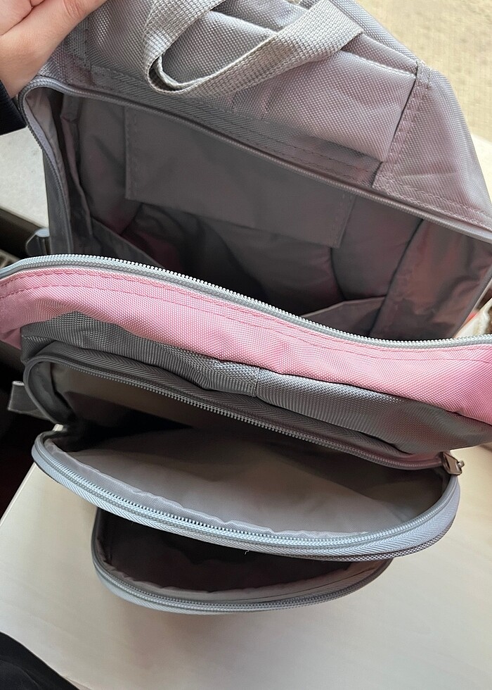 Nike pembe gri sırt çantası - Görsel 3