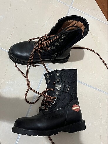 Harley Davidson çocuk siyah bot - Görsel 2