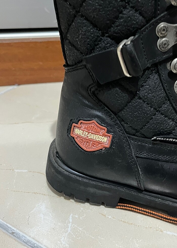 Harley Davidson çocuk siyah bot - Görsel 3