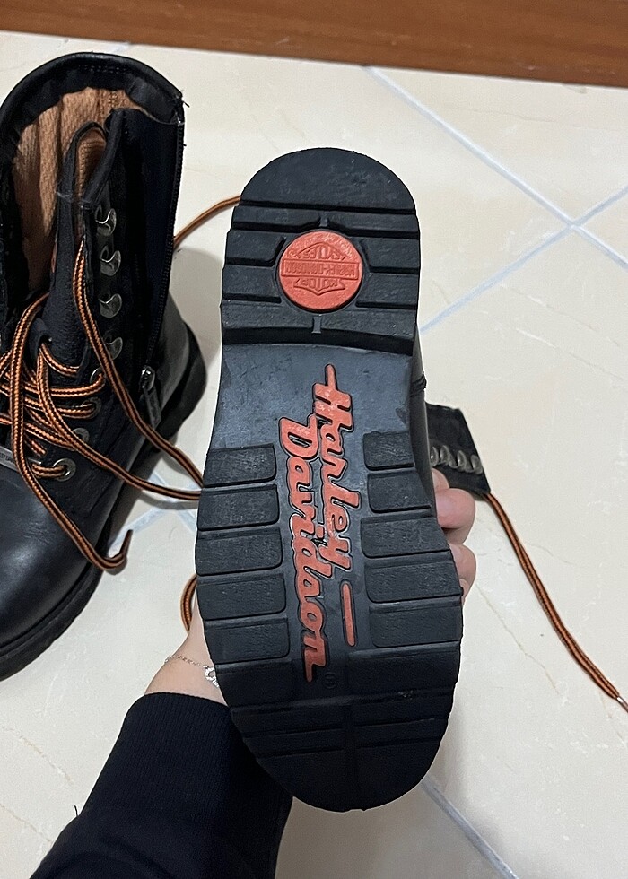 Harley Davidson çocuk siyah bot - Görsel 4