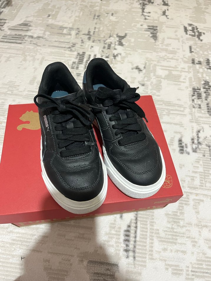 Siyah Platform Topuklu Puma Spor Ayakkabı - Görsel 3