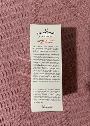 SalutedStar SPF 50 Leke Karşıtı Güneş Kremi - Görsel 2