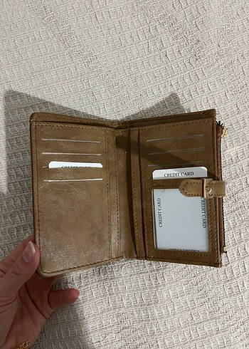 Bej Süet Kemerli Kadın Cüzdanı - Görsel 2