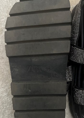 Zara Füme strass taşlı kız çocuk sandalet