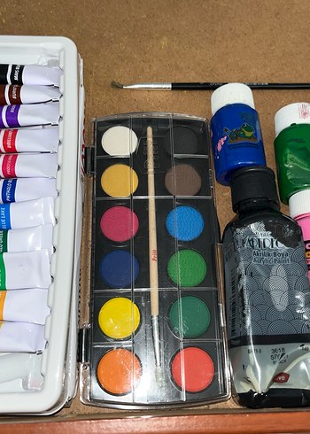 Canlı Renklerde Guaj Boya Seti - Görsel 2