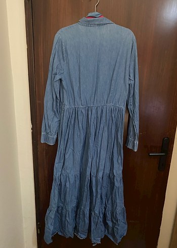 LC Waikiki Düğmeli Uzun Denim Elbise