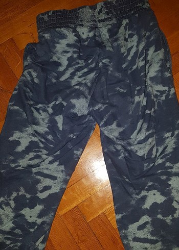 s Beden Bağcıklı Batik Desenli Kot Pantolon