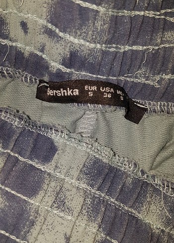 Bershka Bağcıklı Batik Desenli Kot Pantolon
