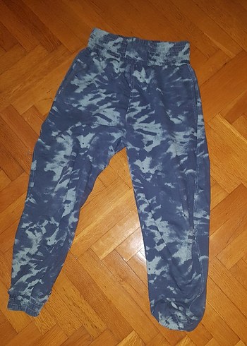 Bağcıklı Batik Desenli Kot Pantolon