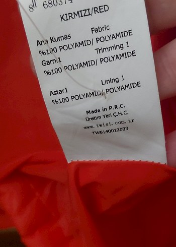 m Beden kırmızı Renk Düğmeli Kırmızı Midi Kadın Mont