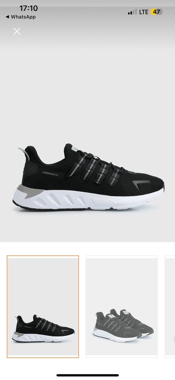 Siyah Gri Bağcıklı Erkek Spor Ayakkabı - Görsel 2