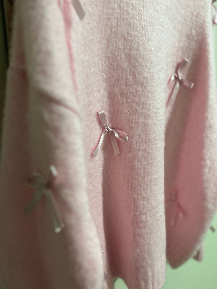 Kurdele detaylı kazak - Görsel 2