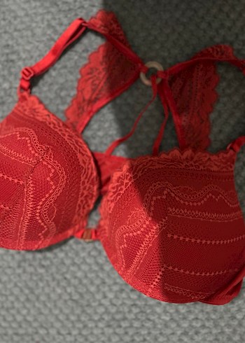 Nakışlı Kırmızı Bohem Sütyen - Görsel 5