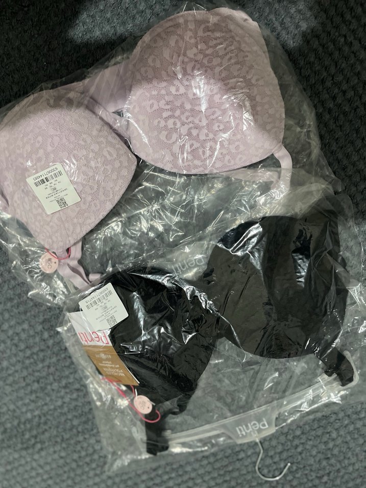 Pembe ve Siyah Dantelli Sütyen Seti - Görsel 2