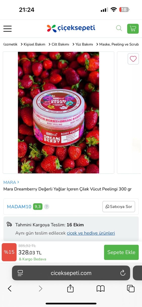 Mara Dreamberry Çilekli Vücut Peelingi 300 gr - Görsel 3