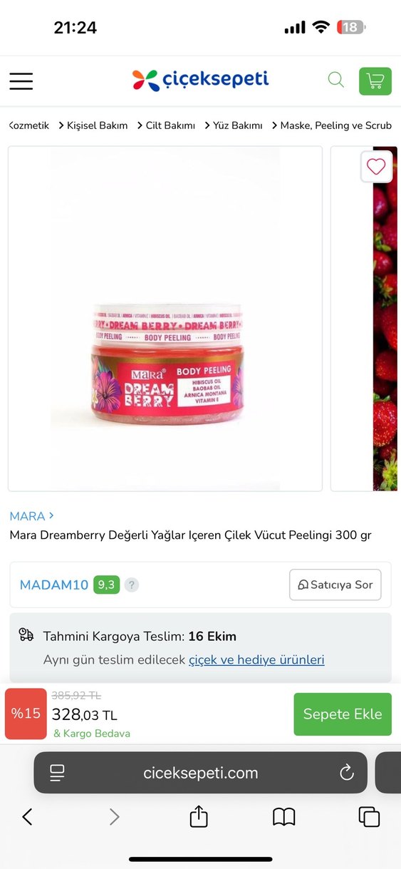 Mara Dreamberry Çilekli Vücut Peelingi 300 gr - Görsel 2