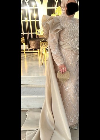 Özel tasarım taşlı abiye elbise - Görsel 2