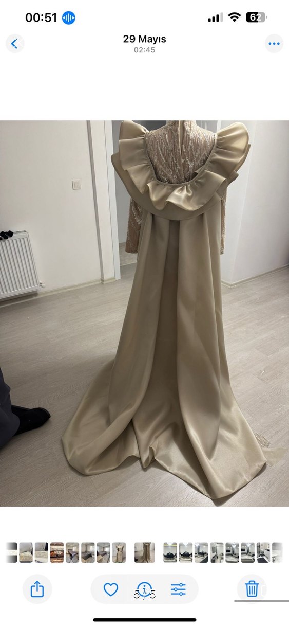 Özel tasarım taşlı abiye elbise - Görsel 5