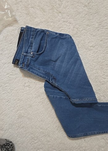 33 Beden Kadın Mavi Denim Regular Fit Midi Jean