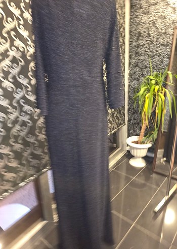 Boncuk İşlemeli Uzun Kollu sıyahi Abiye Elbise - Görsel 6