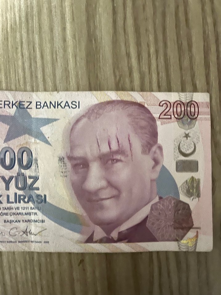 Hatalı basım 200 Türk Lirası - Görsel 2
