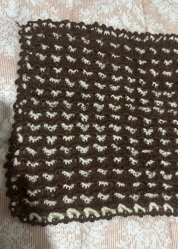 Kahverengi Örgü Banyo Süngeri - Görsel 2