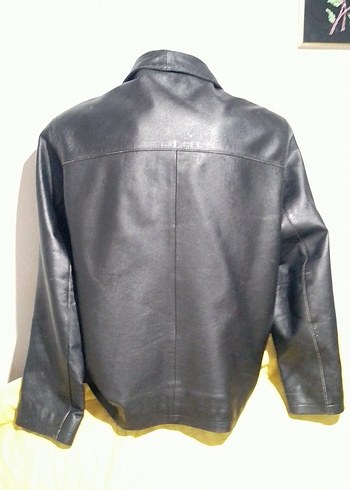 3xl Beden #Deri Siyah Fermuarlı Biker Ceket