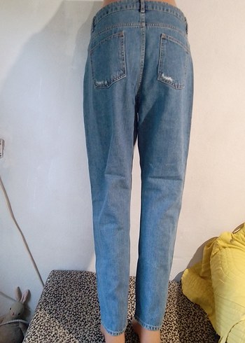 Zara #Mavi Loose Fit Midi Denim Kadın Jean