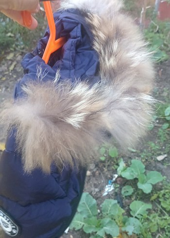 Kürk Detaylı Koyu Mavi Erkek Çocuk Mont - Görsel 5