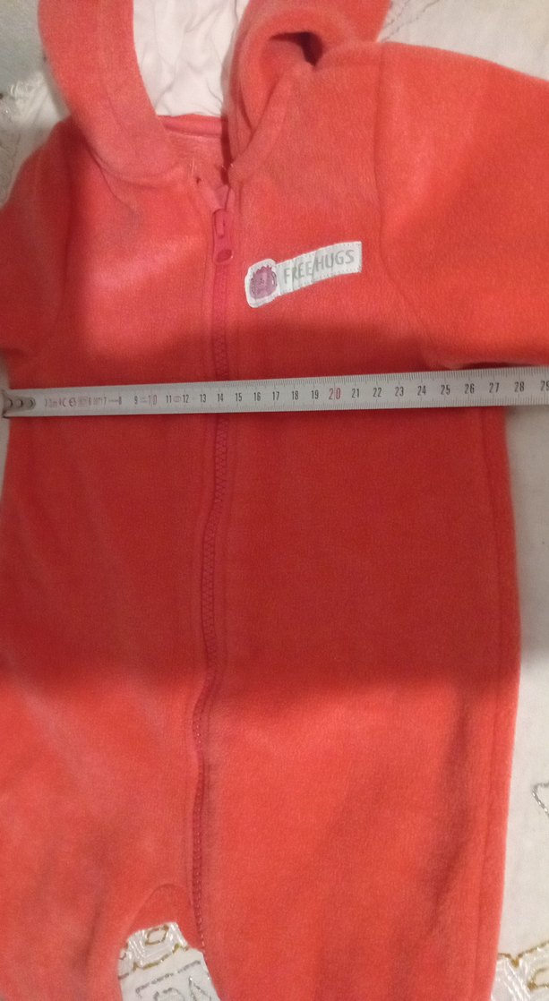 #Kapüşonlu Fermuarlı Pembe Bebek Tulumu - Görsel 3