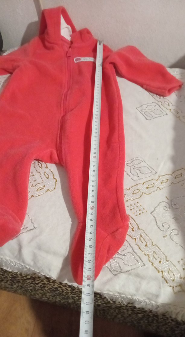 #Kapüşonlu Fermuarlı Pembe Bebek Tulumu - Görsel 4