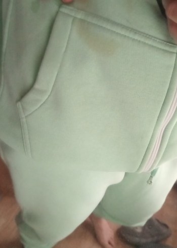 #Kızlar için Yeşil Fermuarlı Rahat Eşofman Takımı xl beden büyük - Görsel 3