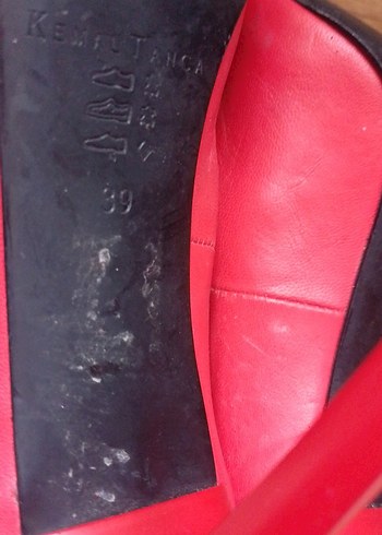 Parlak Kırmızı Tokalı Stiletto Topuklu Kadın Ayakkabı - Görsel 3