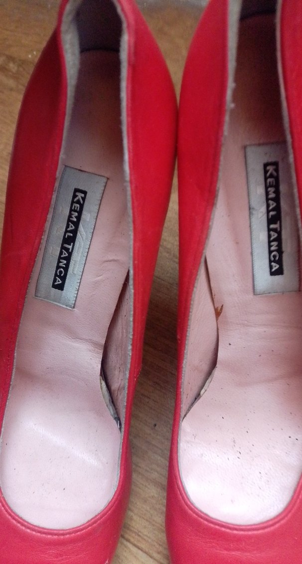 Parlak Kırmızı Tokalı Stiletto Topuklu Kadın Ayakkabı - Görsel 2