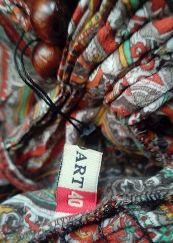 Bohem Çok Renkli Uzun Hamile Etek - Görsel 2