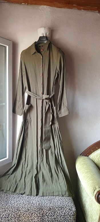 #Tesettür tril tril elbise cepli kemerli 