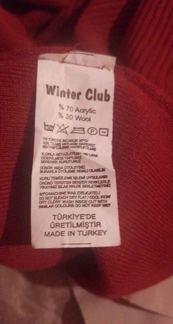 #Kırmızı Uzun Kollu Midi Hamile Elbisesi - Görsel 3