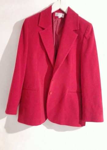 #Klasik Kırmızı Kadın Blazer Ceket