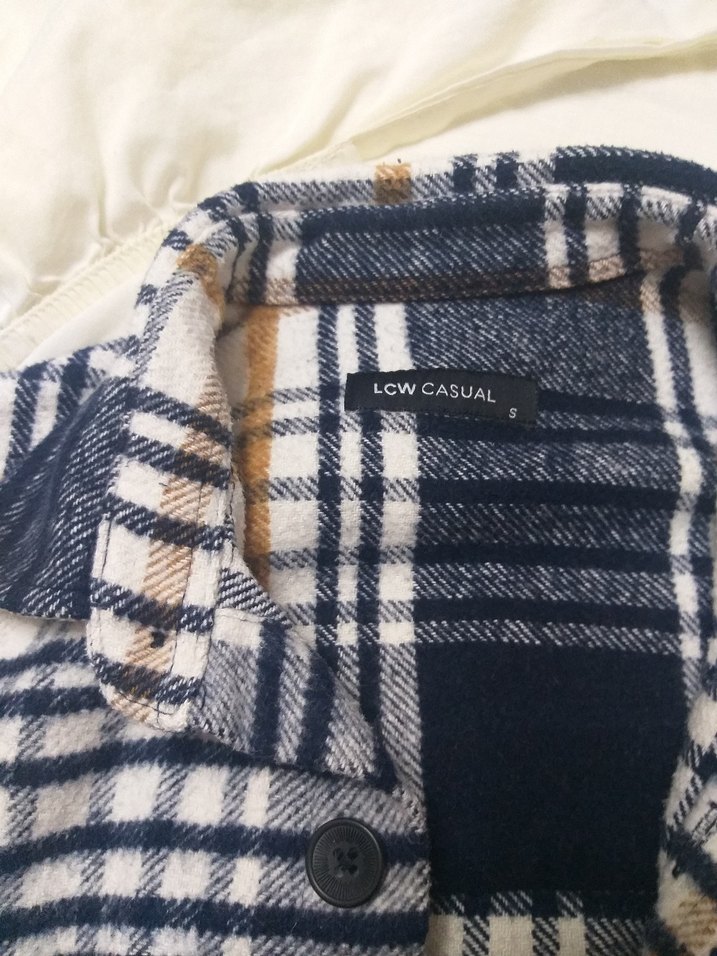 Düğmeli Ekose Desenli erkek Gömlek - Görsel 2