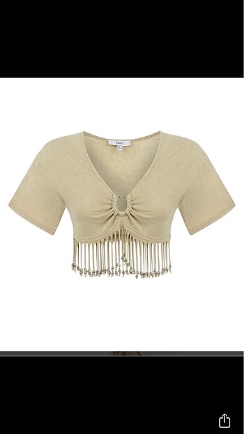 m Beden camel Renk Twist bluz