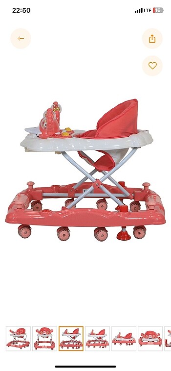 Prego Prego Yürüteç (pembe veya yeşil rengi isteğe göre gönderilecekti